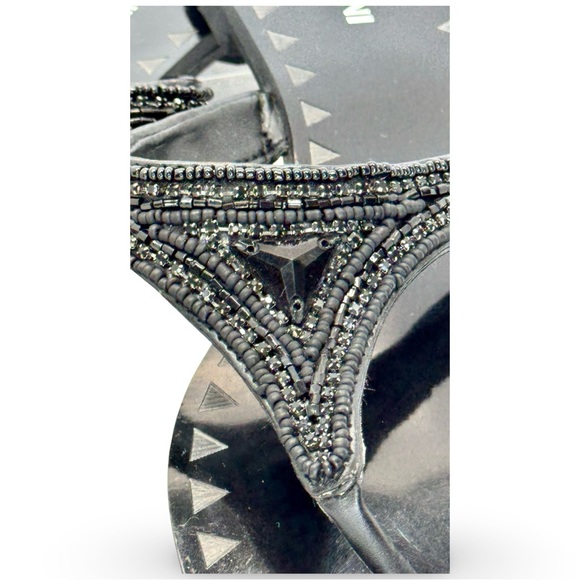 Gianni Bini Beaded Black Sandals Size 8.5! - Picture 7 of 9